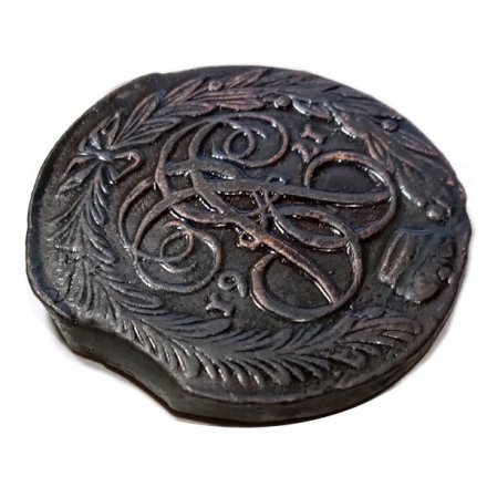 5 копеек 1761 год (без букв) Елизавета Петровна (1741 - 1762) - брак: выкус - UNC