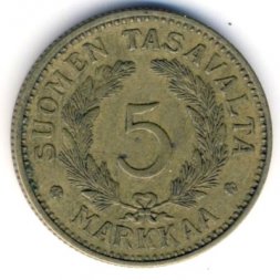 Финляндия 5 марок 1942 год