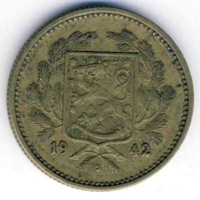Финляндия 5 марок 1942 год