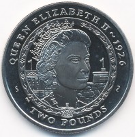 Монета Южная Джорджия и Южные Сэндвичевы острова 2 фунта 2007 год - Елизавета II
