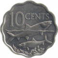 Багамские острова 10 центов 2010 год - Две скумбрии UNC