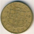 Ямайка 1/2 пенни 1950 год