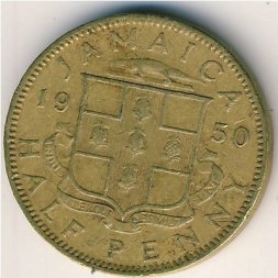 Ямайка 1/2 пенни 1950 год