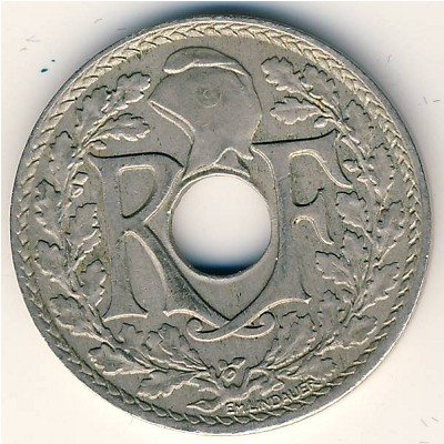 Франция 25 сантимов 1927 год