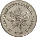 Мадагаскар 2 франка 1986 год - Пуансеттия (молочай красивейший)