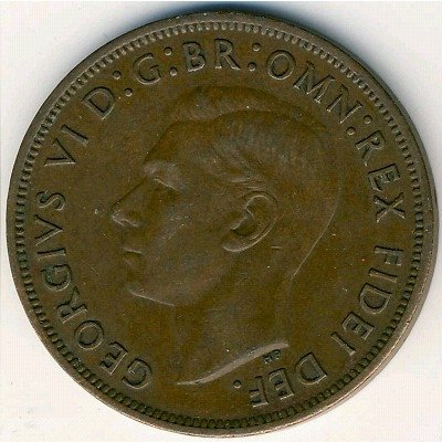 Австралия 1 пенни 1951 год (без точки после &quot;PENNY&quot;)