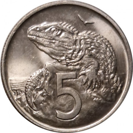Новая Зеландия 5 центов 1970 год - Гаттерия UNC
