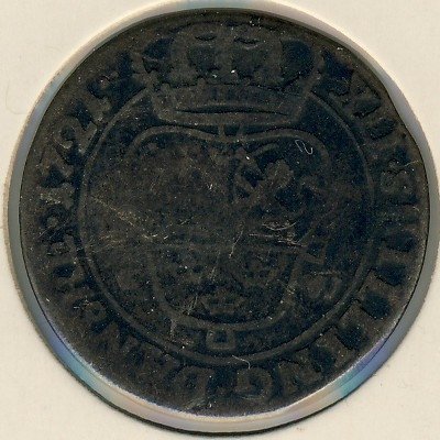 Дания 12 скиллингов 1721 год