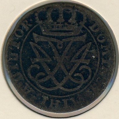 Дания 12 скиллингов 1721 год