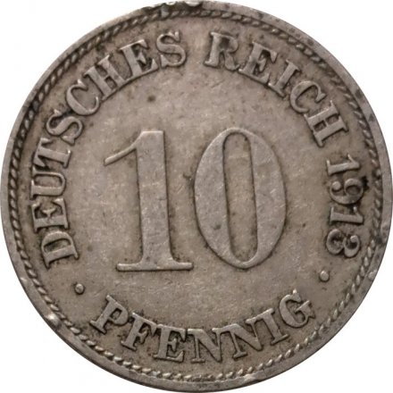 Германия 10 пфеннигов 1913 год (G)