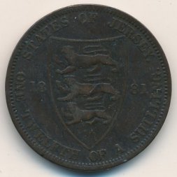 Джерси 1/12 шиллинга 1881 год