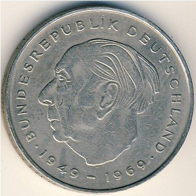 ФРГ 2 марки 1974 год