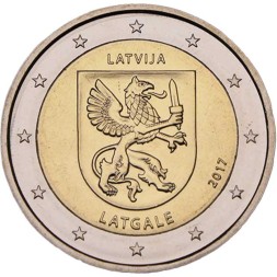 Латвия 2 евро 2017 год - Историческая область Латгале