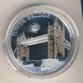 Палау 5 долларов 2011 год - Мировая архитектура. Тауэрский мост (цветная эмаль)