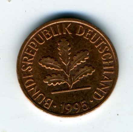 ФРГ 1 пфенниг 1995 год (D)