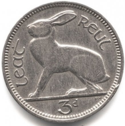 Ирландия 3 пенса 1963 год