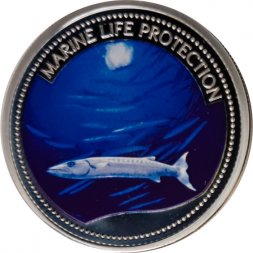 Палау 5 долларов 2006 год - Барракуда