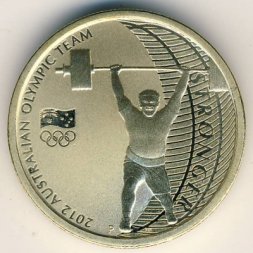 Австралия 1 доллар 2012 год - Олимпиада 2012 года в Лондоне. Штангист