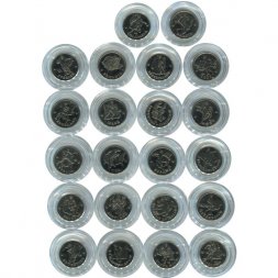 Набор из 22 жетонов World Cup Coppa Del Mondo. Чемпионат мира по футболу. 1990