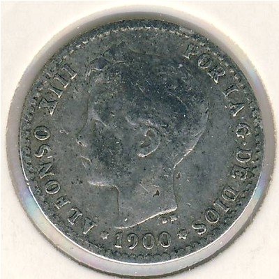 Испания 50 сентимо 1900 год