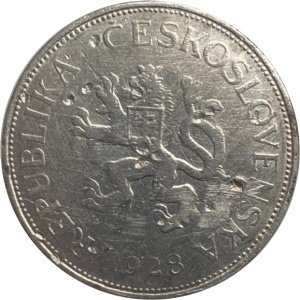 Чехословакия 5 крон 1928 год