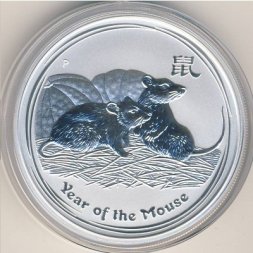 Австралия 1 доллар 2008 год (P) - Year of the Mouse (год Мыши) две мыши