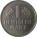 ФРГ 1 марка 1990 год (F)