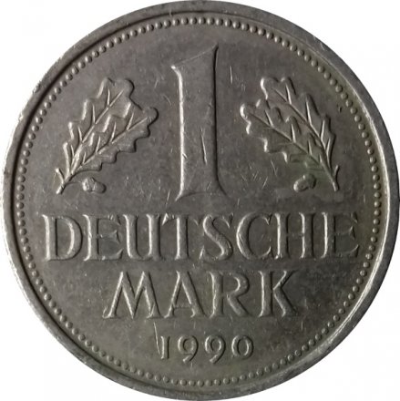 ФРГ 1 марка 1990 год (F)