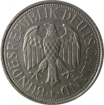 ФРГ 1 марка 1990 год (F)