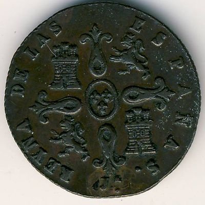 Испания 4 мараведи 1847 год