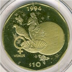 Маршалловы острова 10 долларов 1994 год