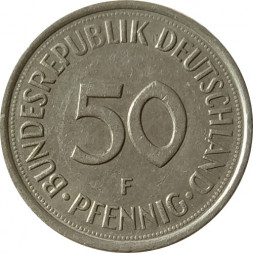 ФРГ 50 пфеннигов 1980 год (F)