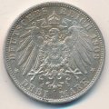 Бавария 3 марки 1908 год