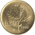 Италия 20 лир 1988 год Флора