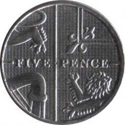 Великобритания 5 пенсов 2011 год