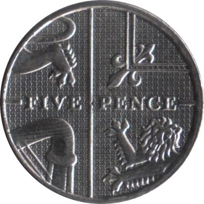 Великобритания 5 пенсов 2011 год