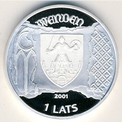 Латвия 1 лат 2001 год