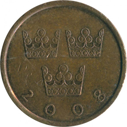 Швеция 50 эре 2008 год - Король Карл XVI Густав
