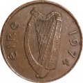 Ирландия 1 пенни 1974 год