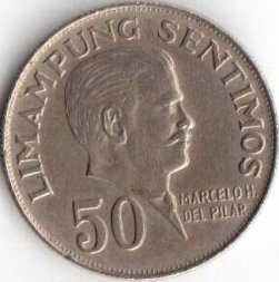 Филиппины 50 сентимо 1972 год - Марсело Дель Пилар