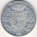 Лихтенштейн 5 крон 1904 год