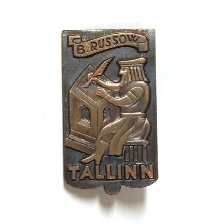 Значок Таллин. Tallinn. B.Russow. Бальтазар Руссов, тяжелый