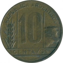 Аргентина 10 сентаво 1949 год