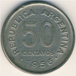 Аргентина 50 сентаво 1956 год