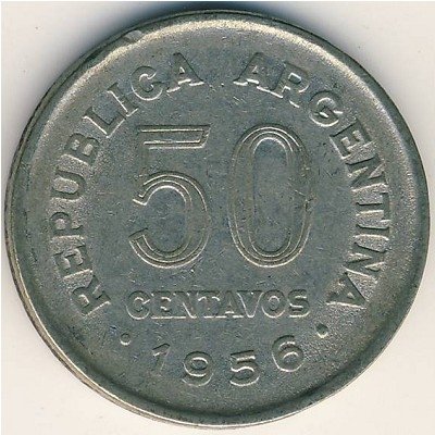 Аргентина 50 сентаво 1956 год