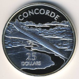 Монета Соломоновы острова 25 долларов 2003 год - Конкорд