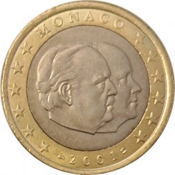 Монако 1 евро 2001 год
