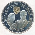 Барбадос 1 доллар 1997 год - Елизавета и Филипп