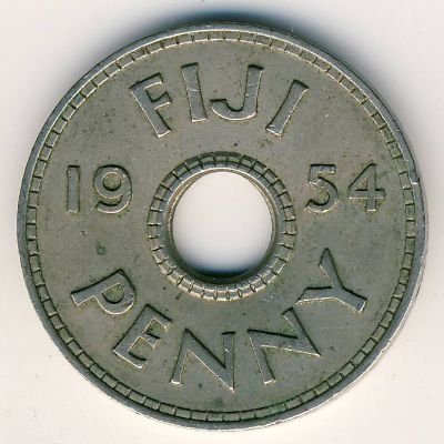 Фиджи 1 пенни 1954 год