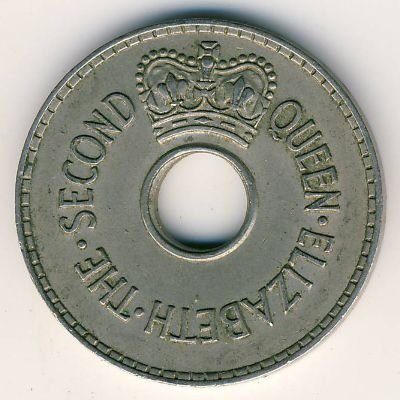 Фиджи 1 пенни 1954 год